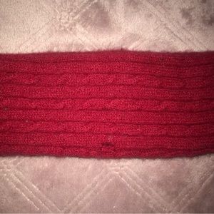 Red Express Cable knit head warmer/headband
